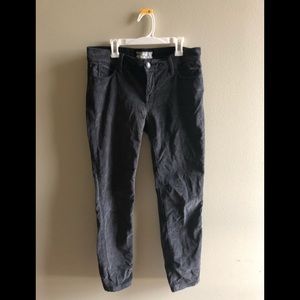 Free People Charcoal Gray Cropped Cords